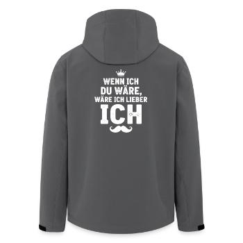 Wenn ich du wär, wär ich lieber ich - Recycelte Männer Softshell-Jacke von Stanley/Stella - Schwarz - Hinten - AI Model Male 185 light (185cm)