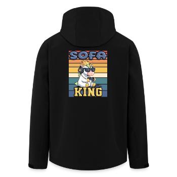 Canapé King Licorne - Veste softshell homme en polyester recyclé Stanley/Stella - noir - Dos - AI Model Male 185 light (185cm)