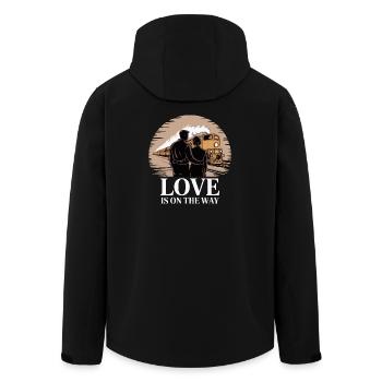 L'amour en chemin Train Romance - Veste softshell homme en polyester recyclé Stanley/Stella - noir - Dos - AI Model Male 185 light (185cm)