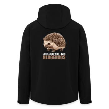 Igel - Recycelte Männer Softshell-Jacke von Stanley/Stella - Schwarz - Hinten - AI Model Male 185 light (185cm)