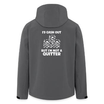 Not a quitter Casino Glücksspiel Lustiger Spieler - Recycelte Männer Softshell-Jacke von Stanley/Stella - Schwarz - Hinten - AI Model Male 185 light (185cm)