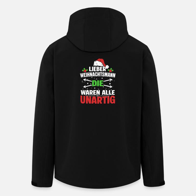 Joyeux Noël - Veste softshell homme en polyester recyclé Stanley/Stella - noir