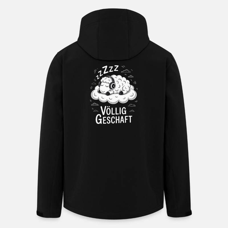 Completely done sheep design - Men’s Recycled Softshell Jacket by Stanley/Stella - black
