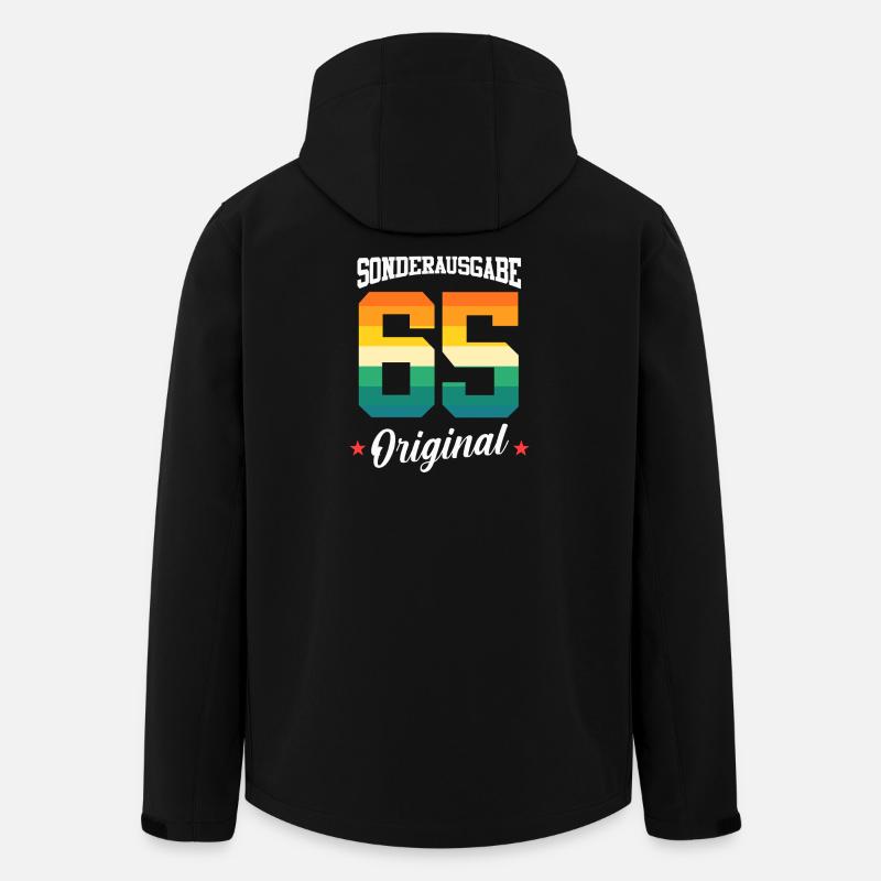 65 Birthday - Men’s Recycled Softshell Jacket by Stanley/Stella - black
