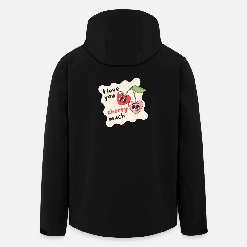 I love you cherry much - Recycelte Männer Softshell-Jacke von Stanley/Stella - Schwarz
