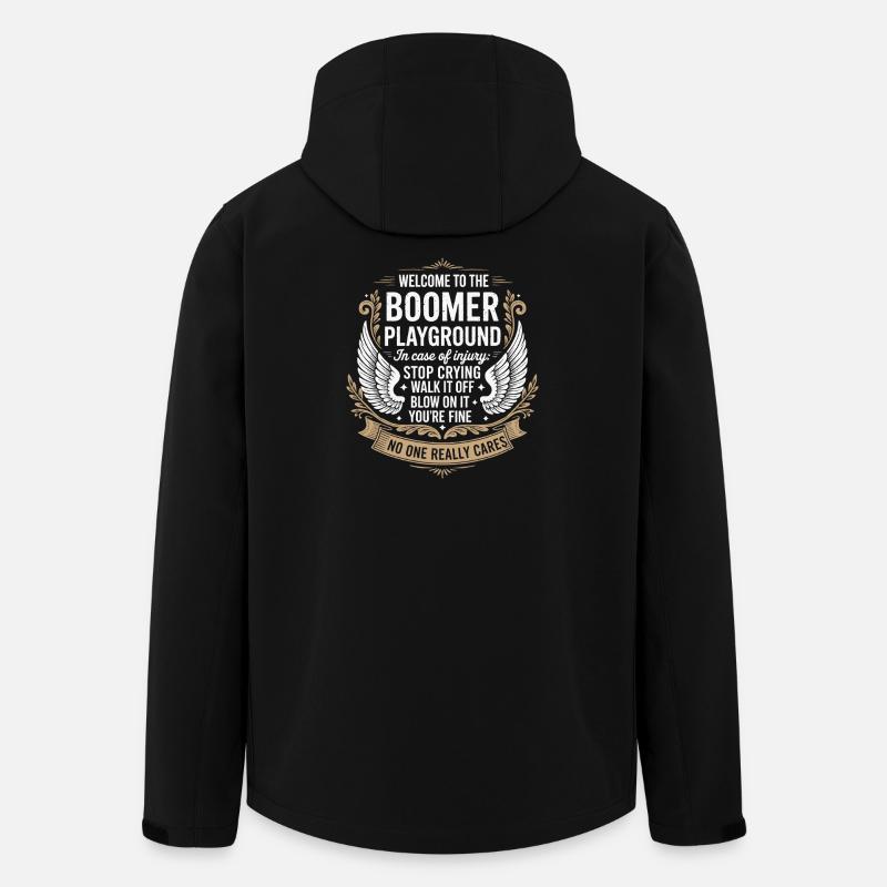 Boomer Playground Wings Theme - Men’s Recycled Softshell Jacket by Stanley/Stella - black