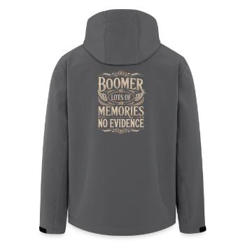 Boomer Erinnerungen Ohne Beweise - Recycelte Männer Softshell-Jacke von Stanley/Stella - Schwarz - Hinten - AI Model Male 185 light (185cm)