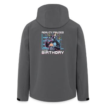Birthday Gamer VR - Recycelte Männer Softshell-Jacke von Stanley/Stella - Anthrazit - Hinten - AI Model Male 185 light (185cm)