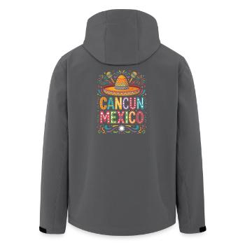 Cancún Mexico Fiesta Sombrero - Veste softshell homme en polyester recyclé Stanley/Stella - noir - Dos - AI Model Male 185 light (185cm)