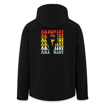 Baumpfleger Holzarbeiter Waldarbeiter Geschenk - Recycelte Männer Softshell-Jacke von Stanley/Stella - Schwarz - Hinten - AI Model Male 185 light (185cm)