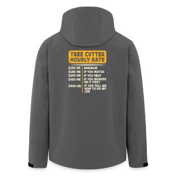 Baumpfleger Holzarbeiter Waldarbeiter Geschenk - Recycelte Männer Softshell-Jacke von Stanley/Stella - Anthrazit - Hinten - AI Model Male 185 light (185cm)