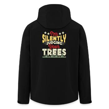 Baumpfleger Holzarbeiter Waldarbeiter Geschenk - Recycelte Männer Softshell-Jacke von Stanley/Stella - Schwarz - Hinten - AI Model Male 185 light (185cm)