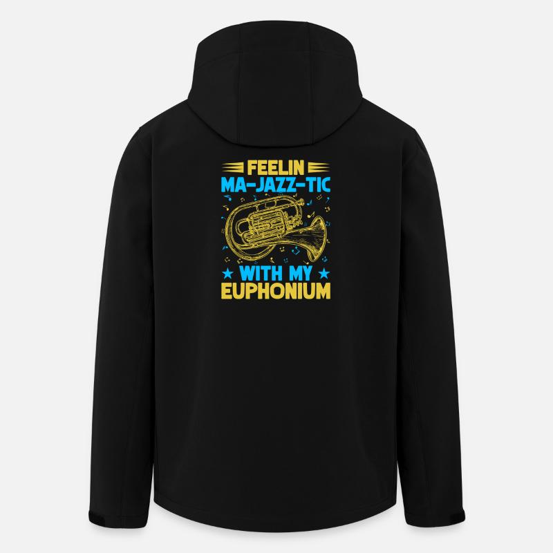 Euphonium Feelin Ma-Jazz-Tic avec mon baryton - Veste softshell homme en polyester recyclé Stanley/Stella - noir