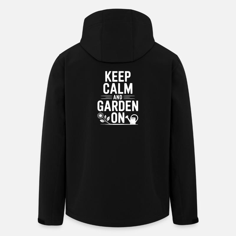 Keep Calm and Garden On - Men’s Recycled Softshell Jacket by Stanley/Stella - black