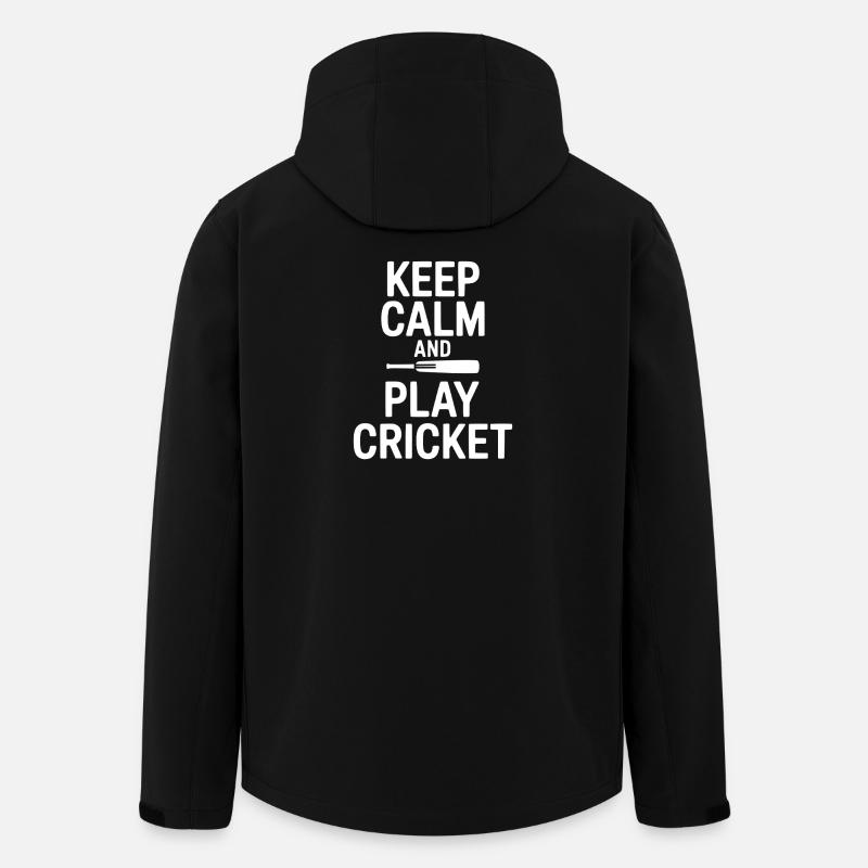Bleiben Sie ruhig und spielen Sie Cricket - Recycelte Männer Softshell-Jacke von Stanley/Stella - Schwarz