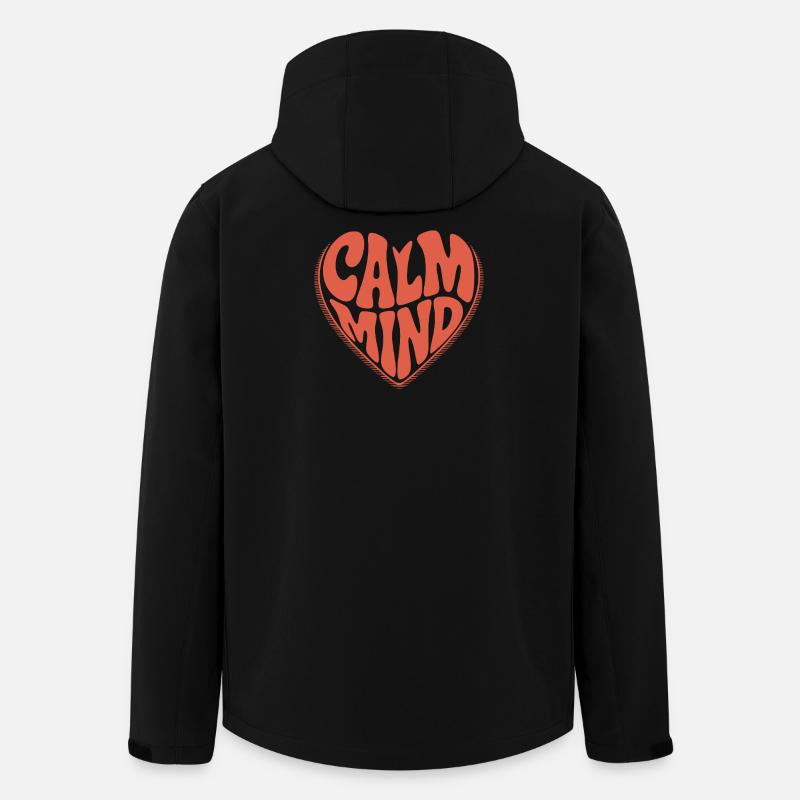 Calm Mind – Retro Herz Design - Veste softshell homme en polyester recyclé Stanley/Stella - noir