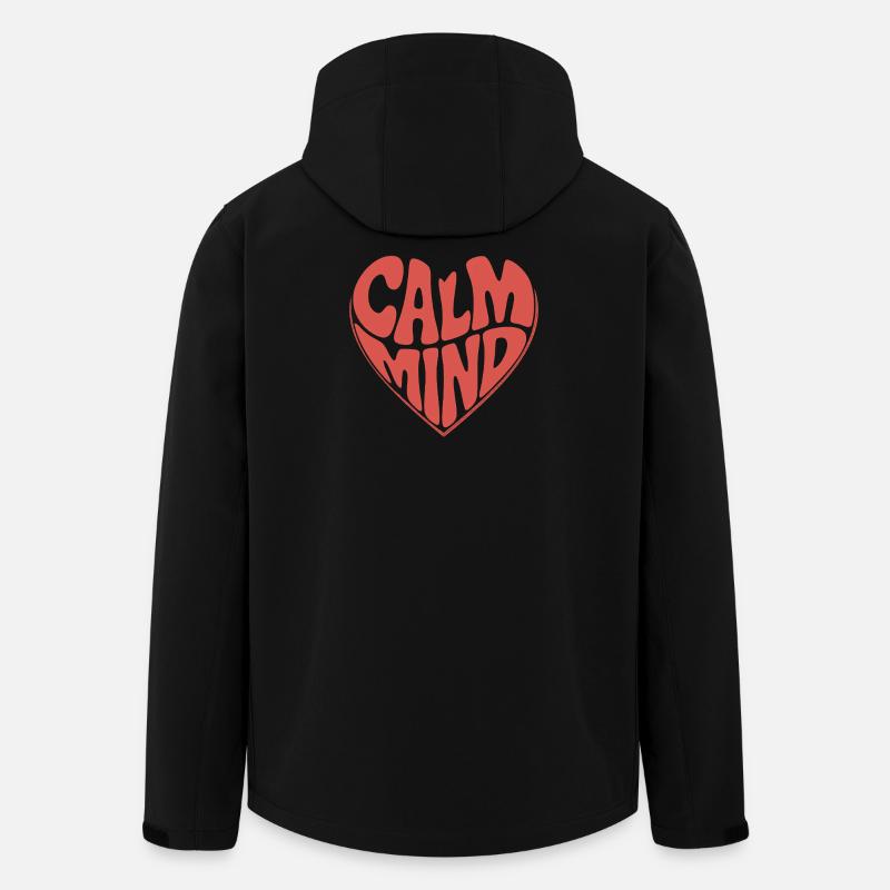 Calm Mind – Retro Herz Design - Veste softshell homme en polyester recyclé Stanley/Stella - noir