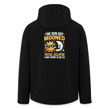 Sonne Mond Total Eclipse Spruch - Recycelte Männer Softshell-Jacke von Stanley/Stella - Schwarz - Hinten - AI Model Male 185 light (185cm)