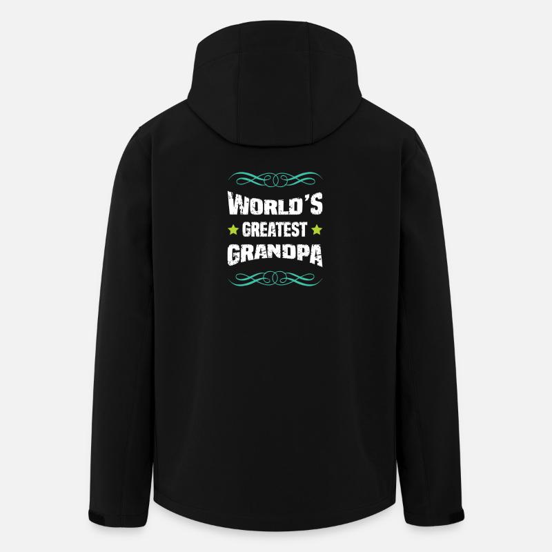 Le plus grand grand-père du monde - Veste softshell homme en polyester recyclé Stanley/Stella - noir