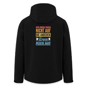 Je ne m'énerve pas, ce sont les autres qui s'énervent. - Veste softshell homme en polyester recyclé Stanley/Stella - noir - Dos - AI Model Male 185 light (185cm)