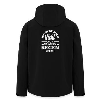 Je ne m'énerve pas, ce sont les autres qui s'énervent. - Veste softshell homme en polyester recyclé Stanley/Stella - noir - Dos - AI Model Male 185 light (185cm)