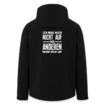 Je ne m'énerve pas, ce sont les autres qui s'énervent. - Veste softshell homme en polyester recyclé Stanley/Stella - noir - Dos - AI Model Male 185 light (185cm)