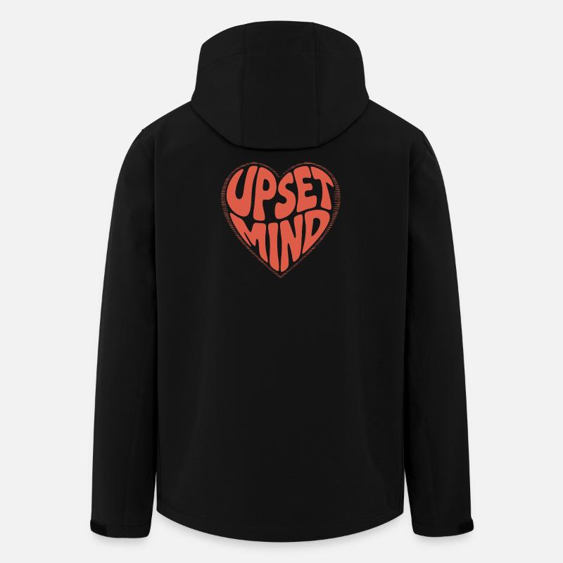 Upset Mind – Retro Herz Design - Veste softshell homme en polyester recyclé Stanley/Stella - noir