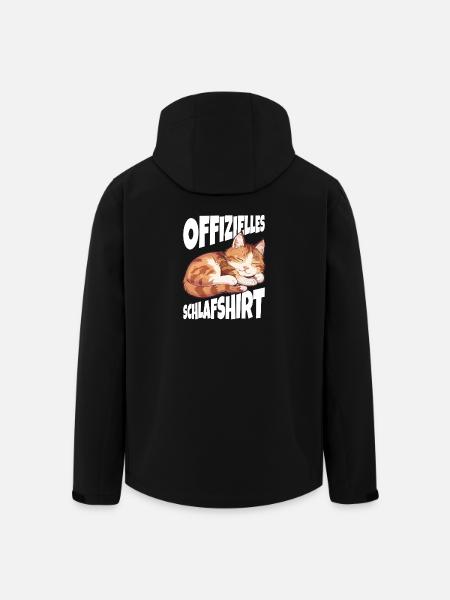 Offizielles Schlafshirt Katze - Recycelte Männer Softshell-Jacke von Stanley/Stella - Schwarz