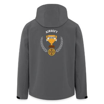 Airsoft Winner Winner Tournament Championship - Men’s Recycled Softshell Jacket by Stanley/Stella - black - Back - AI Model Male 185 light (185cm)