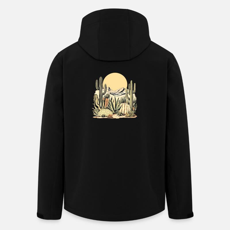 Boho Natur Kakteen - Recycelte Männer Softshell-Jacke von Stanley/Stella - Schwarz