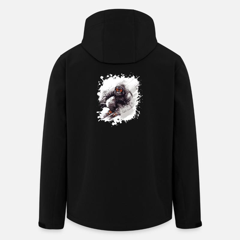 Gorilla Ski Skiing - Veste softshell homme en polyester recyclé Stanley/Stella - noir