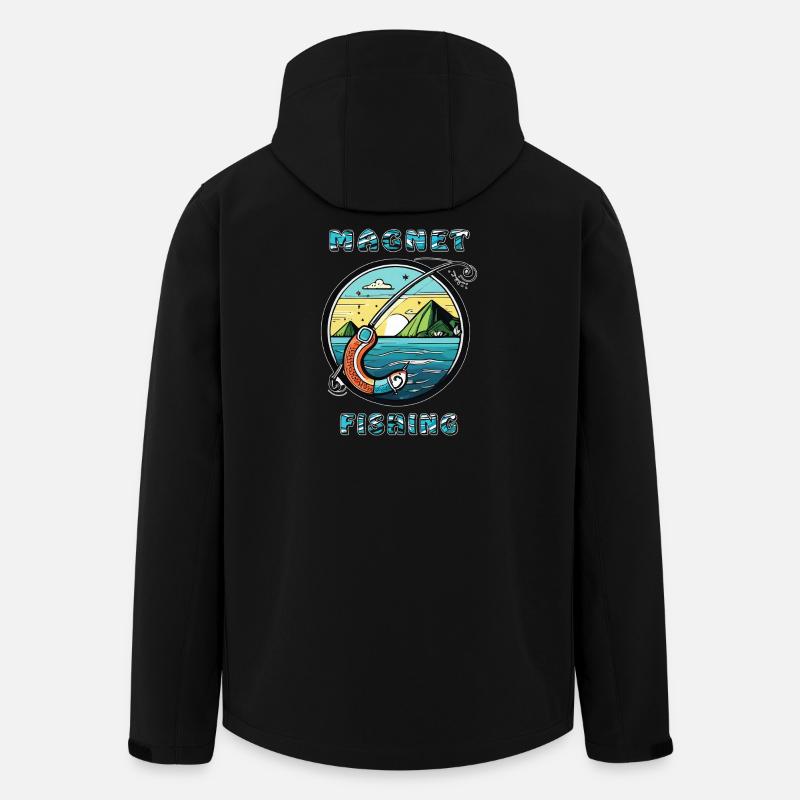 PÊCHE À L’AIMANT - Veste softshell homme en polyester recyclé Stanley/Stella - noir