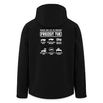 Camion à benne basculante de loisir – conduire, rêver, parler - Veste softshell homme en polyester recyclé Stanley/Stella - noir - Dos - AI Model Male 185 light (185cm)