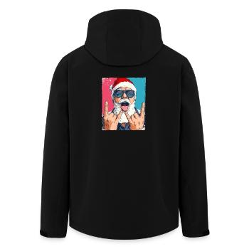 Weihnachtsmann Party Lustig Weihnachten - Recycelte Männer Softshell-Jacke von Stanley/Stella - Schwarz - Hinten - AI Model Male 185 light (185cm)