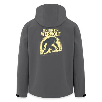 Costume de loup-garou Halloween Lune effrayante - Veste softshell homme en polyester recyclé Stanley/Stella - noir - Dos - AI Model Male 185 light (185cm)