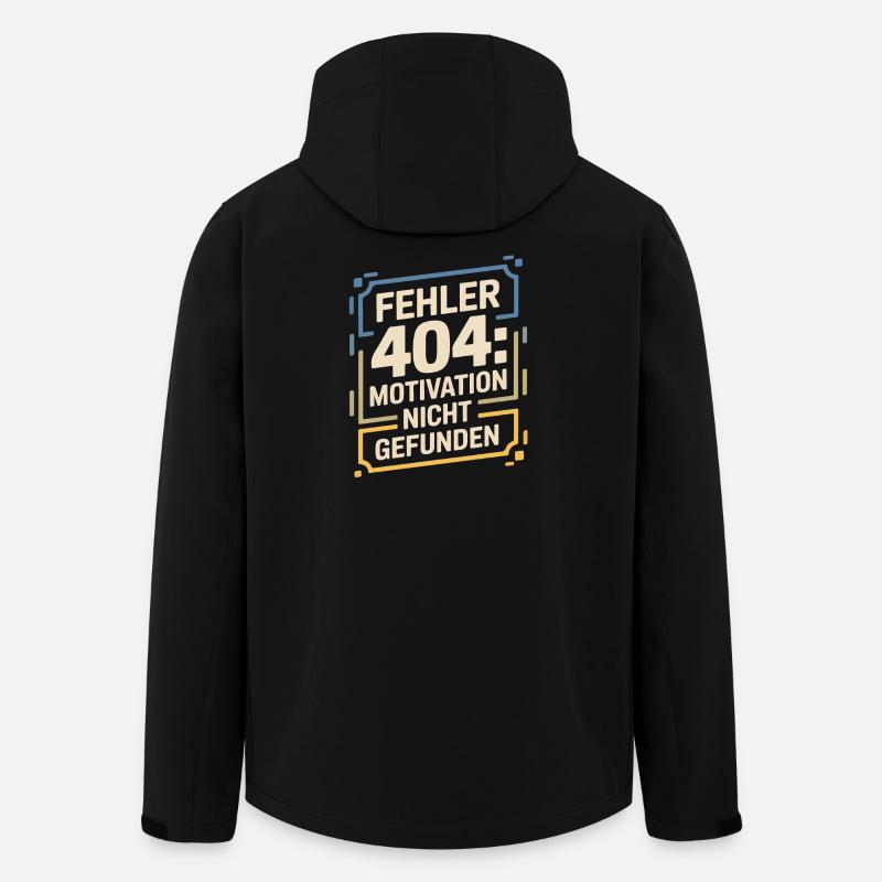 Error 404: Motivation not found - Men’s Recycled Softshell Jacket by Stanley/Stella - black