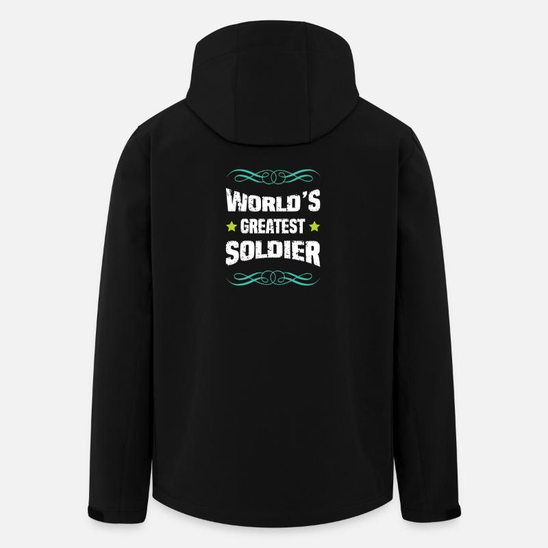 World's Best Soldier - Men’s Recycled Softshell Jacket by Stanley/Stella - black