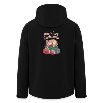 Doux dormeur de Noël ronronnant - Veste softshell homme en polyester recyclé Stanley/Stella - noir - Dos - AI Model Male 185 light (185cm)