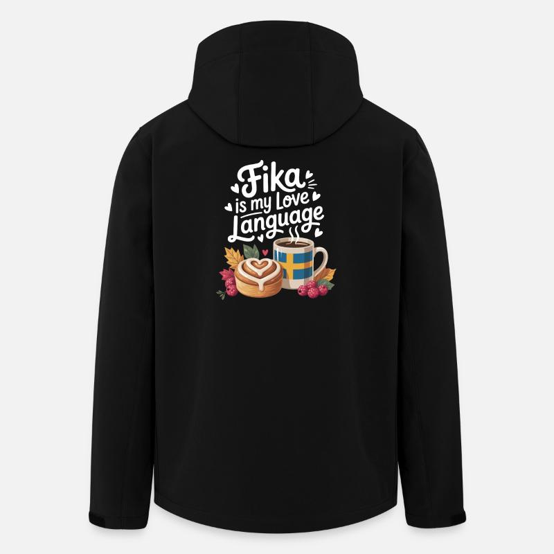 Fika - Recycelte Männer Softshell-Jacke von Stanley/Stella - Schwarz