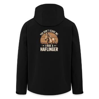 Tu n’as aucune chance, je roule sur un Haflinger - Veste softshell homme en polyester recyclé Stanley/Stella - noir - Dos - AI Model Male 185 light (185cm)