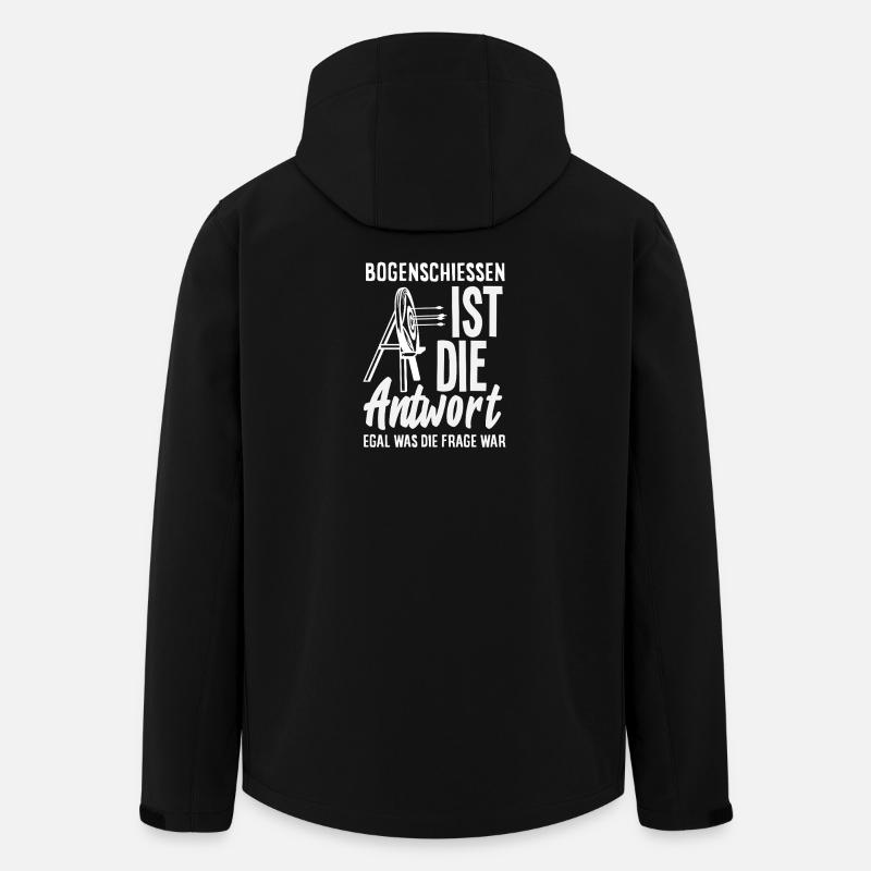 Ich gehe Bogenschießen - Recycelte Männer Softshell-Jacke von Stanley/Stella - Schwarz