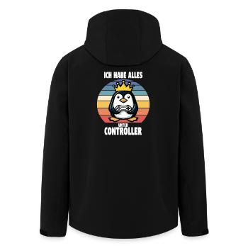 ich habe alles unter controller - gaming - Recycelte Männer Softshell-Jacke von Stanley/Stella - Schwarz - Hinten - AI Model Male 185 light (185cm)