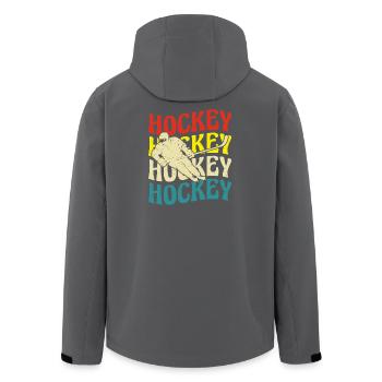 Hockey sur glace Hockey Hockey Joueur de hockey - Veste softshell homme en polyester recyclé Stanley/Stella - noir - Dos - AI Model Male 185 light (185cm)