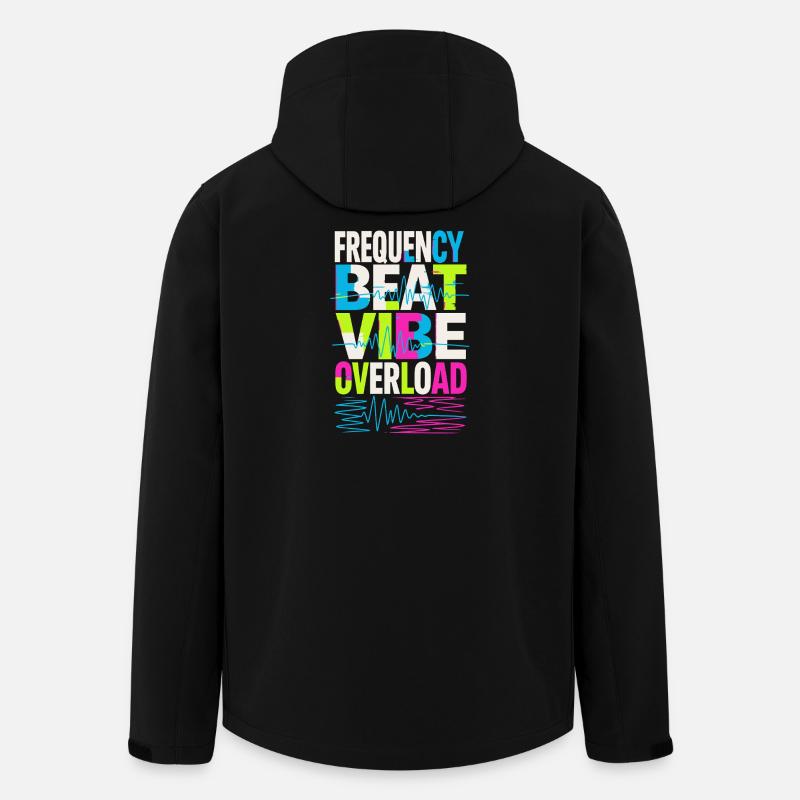 Frequency Beat Vibe Overload Design - Recycelte Männer Softshell-Jacke von Stanley/Stella - Schwarz