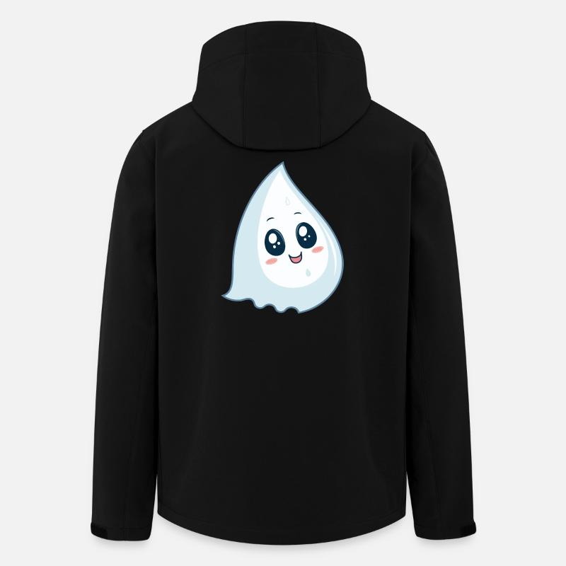 Drop kawaii blaues Lächeln - Recycelte Männer Softshell-Jacke von Stanley/Stella - Schwarz