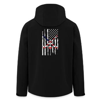 Hockey sur glace Hockey Hockey Joueur de hockey - Veste softshell homme en polyester recyclé Stanley/Stella - noir - Dos - AI Model Male 185 light (185cm)