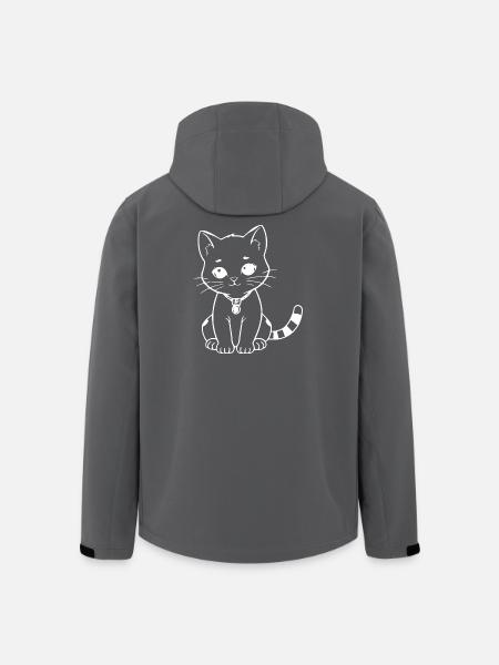 personalized cat t-shirt cat gift - Men’s Recycled Softshell Jacket by Stanley/Stella - black