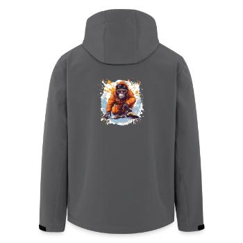 Singe Snowboard - Veste softshell homme en polyester recyclé Stanley/Stella - charbon - Dos - AI Model Male 185 light (185cm)