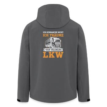 Fernfahrer LKW Fahrer Lastwagenfahrer Trucker - Recycelte Männer Softshell-Jacke von Stanley/Stella - Schwarz - Hinten - AI Model Male 185 light (185cm)