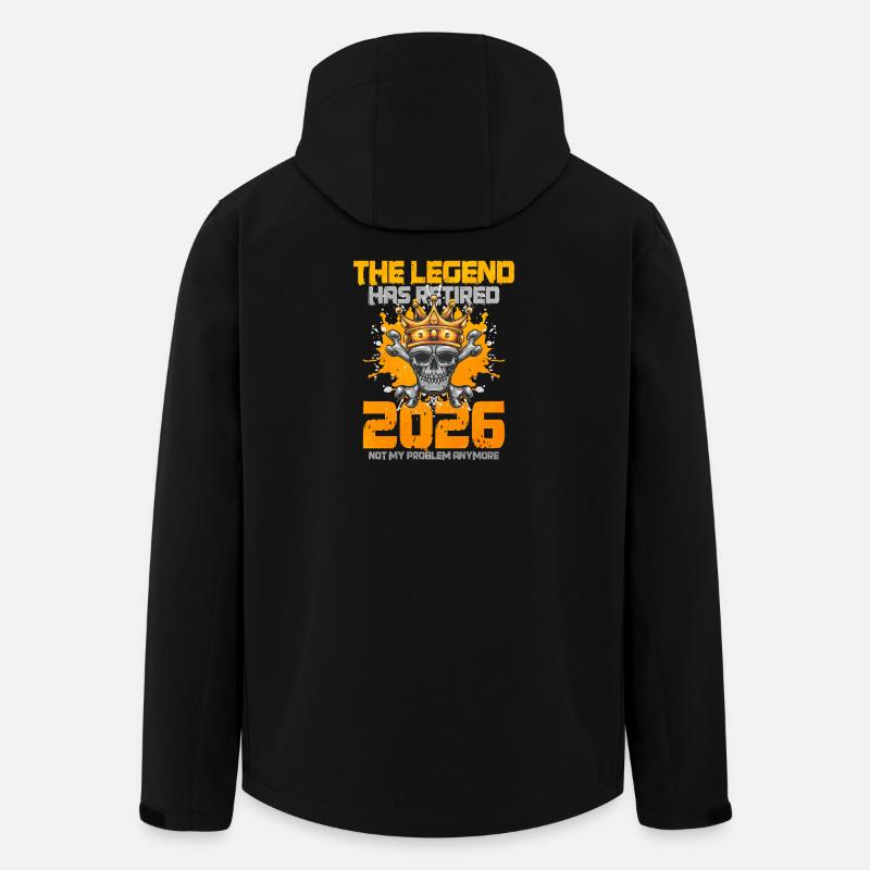 Legende Ruhestand 2026 Rente Geschenk - Recycelte Männer Softshell-Jacke von Stanley/Stella - Schwarz